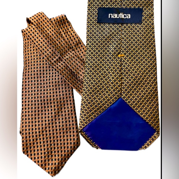 Nautica Tie Bundle 100% Silk Luxury Formal Dress Clothes Designer Metrosexual - Picture 2 of 12